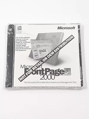 Microsoft FrontPage 2000 CD-ROM W/ Product Key - Sealed • $21.99