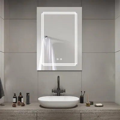 Bathroom Led Mirror Cabinet Creative Boxed Illuminated Dimmable Light W/ Storage • £118.95