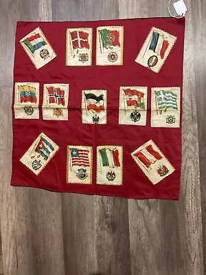 HANDMADE PILLOW COVER WITH VINTAGE COUNTRIES FLAGS Gorgeous • $45