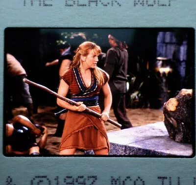 Gabrielle W/ Bo Staff Renee O'Connor Xena  The Black Wolf  (S1 E11) 35mm Slide • $22.50