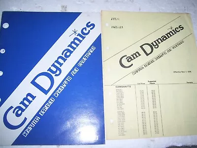 1976 Cam Dynamics Catalog- 5 Pics---  48 Pages With Price List • $27