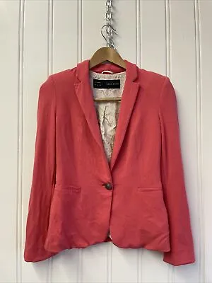 Zara Basic Pink Blazer Jacket Size Xs • $18