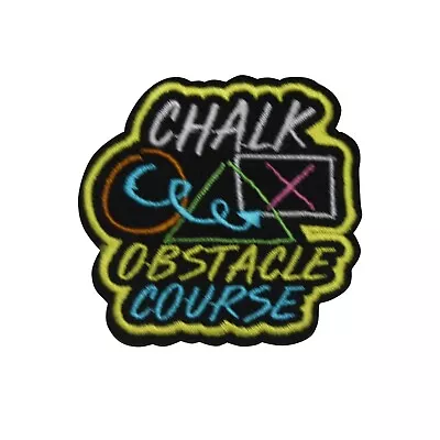  Chalk Obstacle Course Embroidered Iron On Patch - Path Journey Boys Girls 123-R • $7.95