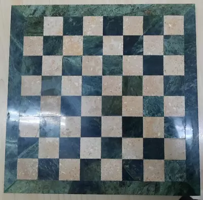 Pristine Premium Emerald Green & Cream Marble Chess Board  | Chess  | Board Game • $99