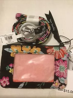 Vera Bradley TANGERINE TWIST  Zip ID Case And Lanyard Set Change Purse NWT • $14.96