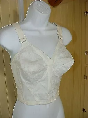 60s Long Line Bra Playtex 36c #259 Living Stretch Bra Deadstock In Box Lace Cups • $73.64