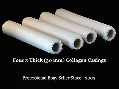 $37 • Buy 38.4 Metres Sausage Skins Casings 4 X 30 Mm & 7 E-Books - Free *EXPRESS Shipping