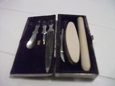 Vintage Men's Manicure Set In Silver Box • $23