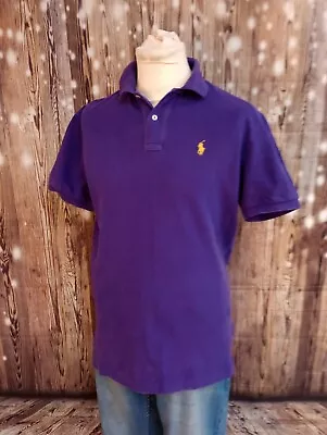 Ralph Lauren Mens Size Medium Purple Polo Shirt • £10