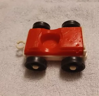 Vintage Fisher Price Little People White/red Car W/hitch  • $3.99