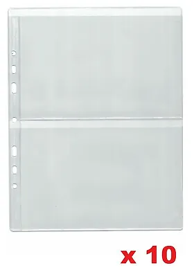 Pages For Banknote Album - Type 2 - For Two Notes X 10 Sleeves • £8.99