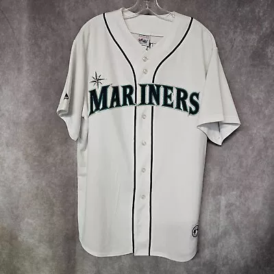 Vintage Majestic MLB Seattle Mariners Ichiro Suzuki 51 White Jersey Mens XL • $99.99