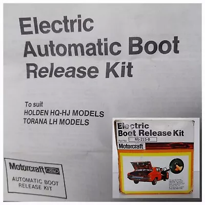 NOS Holden HQ HJ HX HZ LH Electric Boot Release Motorcraft R6-215-B Ford XA XB • $750