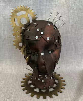 Steampunk 12  Art Display Jewelry Mannequin Head Apocalypse Bronze Metal Effect • £26.99