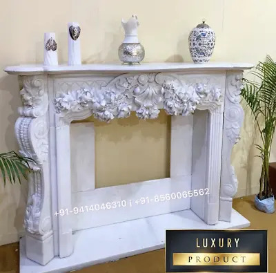 Marble Fireplace Mantel Surround Beautiful Fireplace French Style • $5500