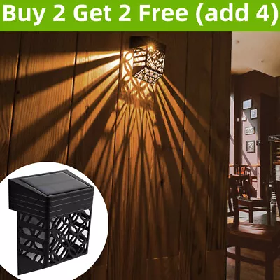 £8.46 • Buy Garden Solar Flame LED Fence Porch Light Wall Door Flickering Torch Lamp UK Lt