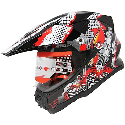 ATV Dual-Sport Off-Road Quad MX Motocross Dirt Bike Mountain Helmet • $59.99
