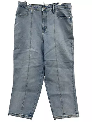 A New Day Jeans Size 16 Women Tapered Leg High Rise Relaxed Hip Denim Front Seam • $19.99