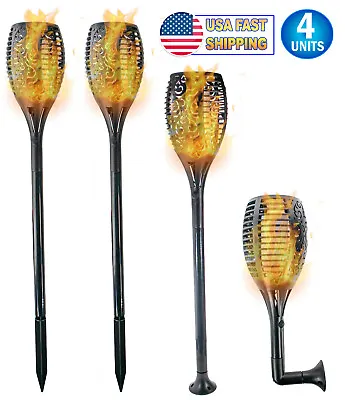 96 LED Solar Tiki Torches Lights Outdoor Waterproof Flameless Flickering Flames  • $12.95