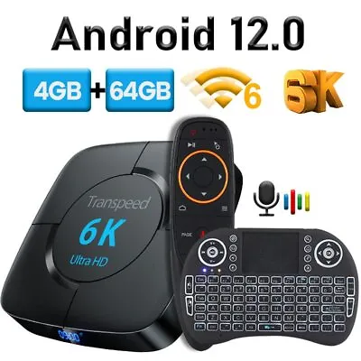TV Box Voice Assistant 8K 6K 3D Wifi6 2.4G&5.8G 4GB RAM 64G Media Player Top Box • $80.15