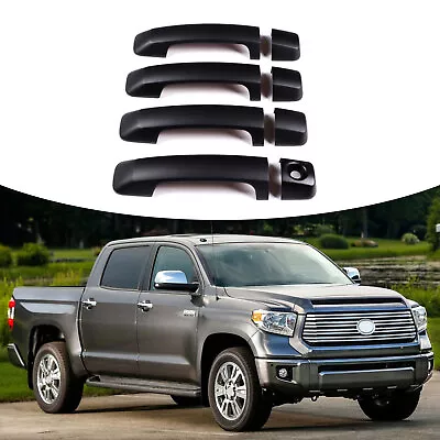 Exterior Door Handle Trim Cover 8pcs Matte Black For Toyota Tundra Sequoia 07-21 • $19.99