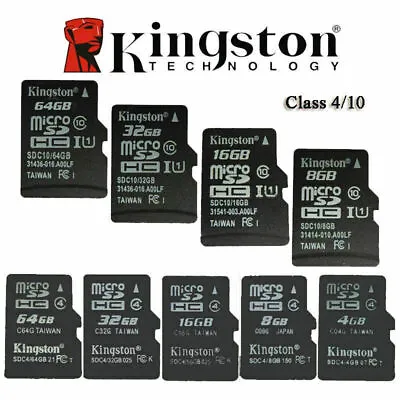 Kingston MicroSD SDHC 8GB/16GB/32GB TF C4/C10 Memory Card Memoria F Phone Tablet • $6.88
