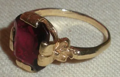 ANTIQUE 10K GARNET ENGAGEMENT RING SIZE 6.5 Tuvi • $275