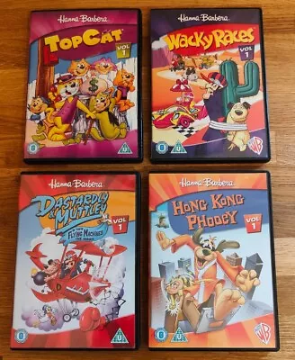 DVD - Hanna-Barbera Collection X4Vol #1 DVD Bundle Wacky Races Top Cat R2 UK • £10