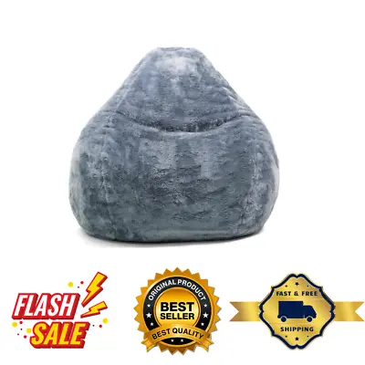 $99.99 • Buy Big Joe Lotus Foam Bean Bag Chair, Short Shag 4ft, Stone