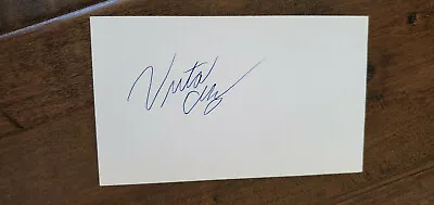 Victor Cruz Signed 3x5 Index Card Indians Blue Jays Pirates Rangers Domincan  • $34.99