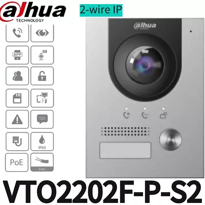 Dahua 2-wire IP Villa Door Station Outdoor Video Intercom VTO2202F-P-S2 Door • $150.99