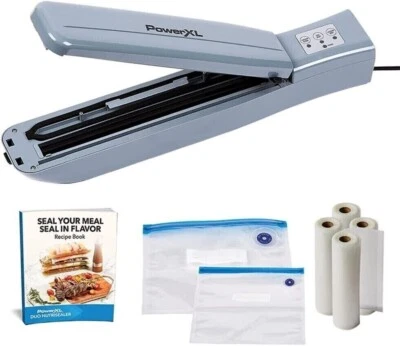 $74.99 • Buy PowerXL Duo NutriSealer Food Vacuum Sealer Machine With Vacuum Seal Bags & Rolls