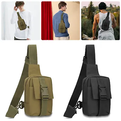 Men Backpack Tactical Sling Bag Chest Shoulder Fanny Pack Crossbody Molle Pouch • $10.98