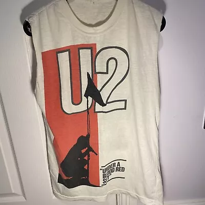 Rare Vintage U2 Sleeveless T-shirt ‘Under A Blood Red Sky’ & VHS 80s Memrobilia • £25