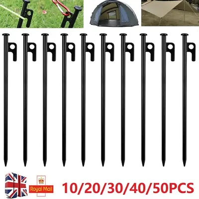 £15.99 • Buy 10-50X Steel Tent Pegs 12inch Heavy Duty Gazebo Marquee Stakes Ground Sand Nail