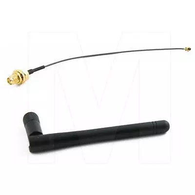 7  (18cm) Pigtail Cable And RP-SMA Antenna Set For Mini PCI-E WiFi Adapters • $9.95