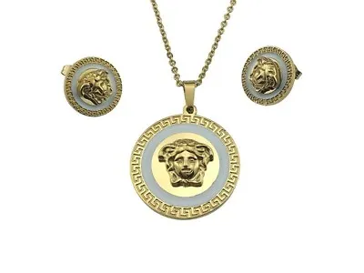 Jewelry Set Medusa Gold & White • $20