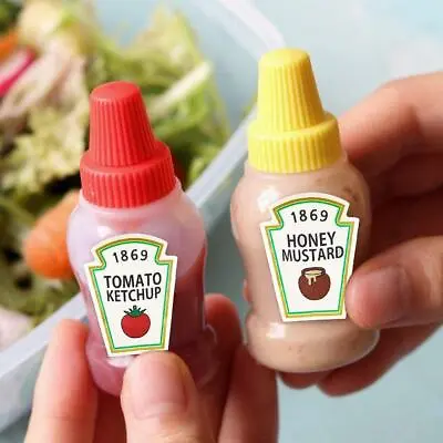 £4.57 • Buy Mini Ketchup Bottles  25ml Refillable Condiment Squeeze Bottle Tomato Containers