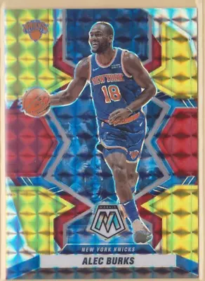 2021-22 Panini Mosaic ALEC BURKS Choice Red Yellow /88 Knicks #138 • $3