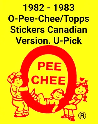 1982-83 O-Pee-Chee  HNL Hockey Stickers  OPC   U-Pick • $1.45