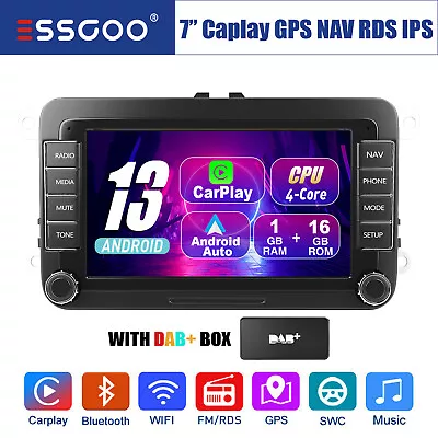 Carplay DAB+ Car Radio Android 13 GPS For VW GOLF 5 6 PASSAT Touran POLO Caddy 3 • $133.71