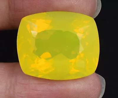 36.10 Ct Natural Mexican Flawless Yellow Fire Opal Emerald Cut Loose Gemstone • £50.40