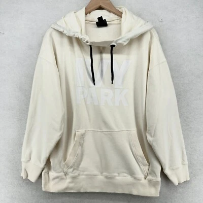 £48.43 • Buy IVY PARK Sweatshirt Hoodie Womens M Terry Lined Oversized Logo Pullover Ivory