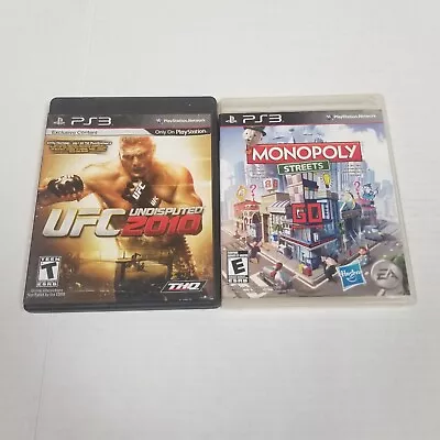  PS3 PlayStation 3 Game Lot Of 2 Monopoly Streets + UFC 2010 Undisputed • $20
