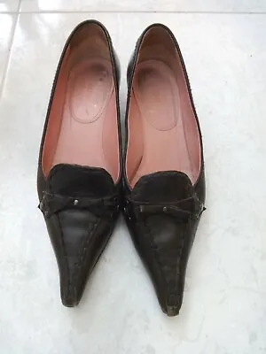 Miu Miu Brown Kitten Heel Shoes - 36  • £50