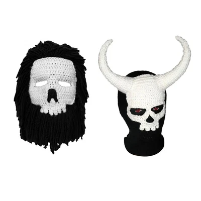 £26.63 • Buy Novelty Devil Horn Hat Knit Balaclava Beanie Hat Women Outdoor Skiing Hiking Hat