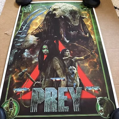 NYCC 2022 PREY Predator Naru Taabe Feral Green Variant Poster Print 16x24 Mondo • $109