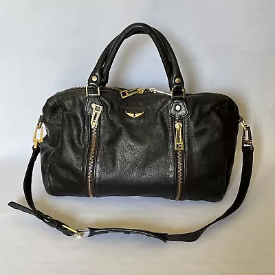 Zadig & Voltaire Black Leather Sunny Sac Handbag • $149.99