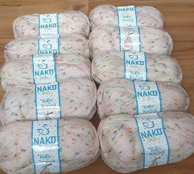 £0.99 • Buy Nako Baby Tweed Double Knitting Crochet Yarn Wool 10x 100g Balls 35060