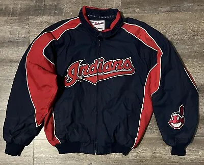 Majestic Collection Authentic Cleveland Indians Jacket Mens Medium M Vintage • $60